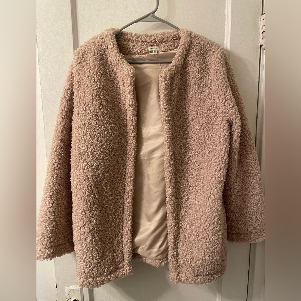 Sherpa coat - M - Light Tan